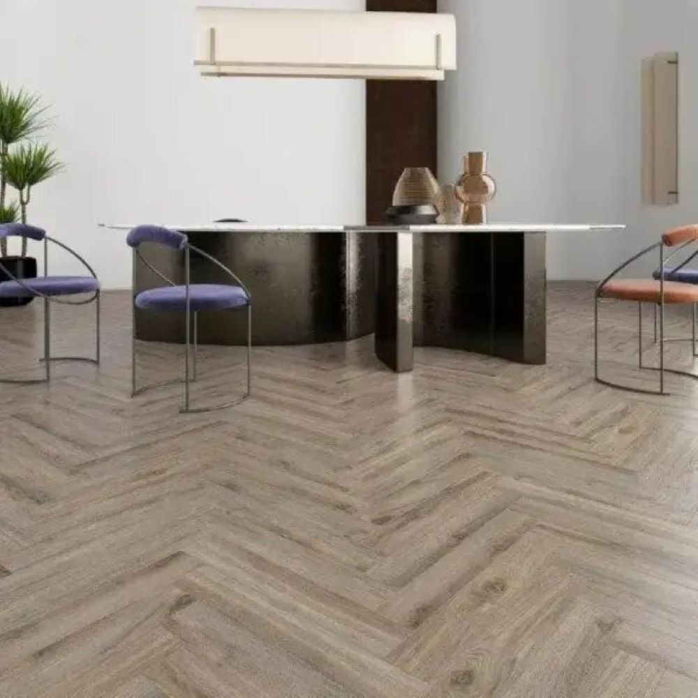 12mm Durham Oak Laminate Herringbone Flooring