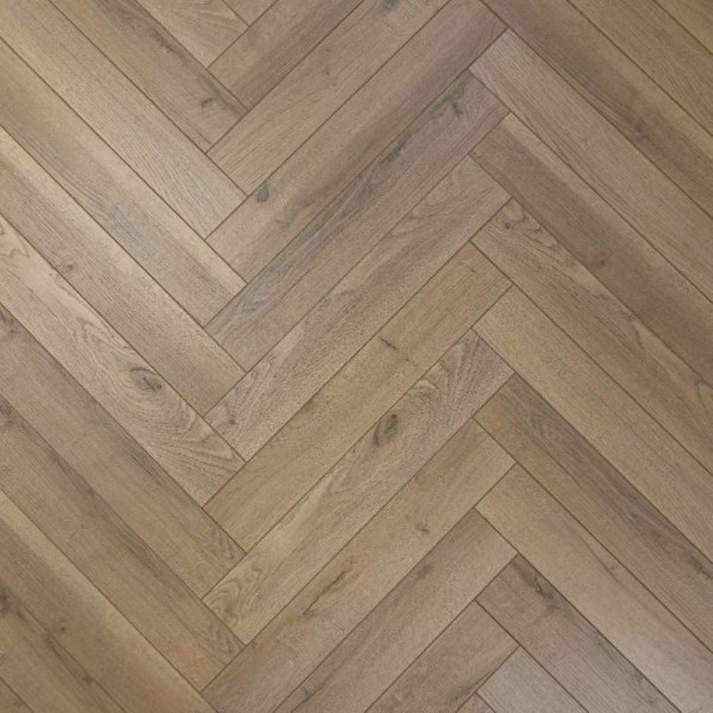 12mm Canterbury Oak Laminate Herringbone Flooring