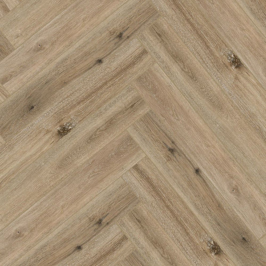 Aquacore Herringbone Latte Oak Click SPC Flooring