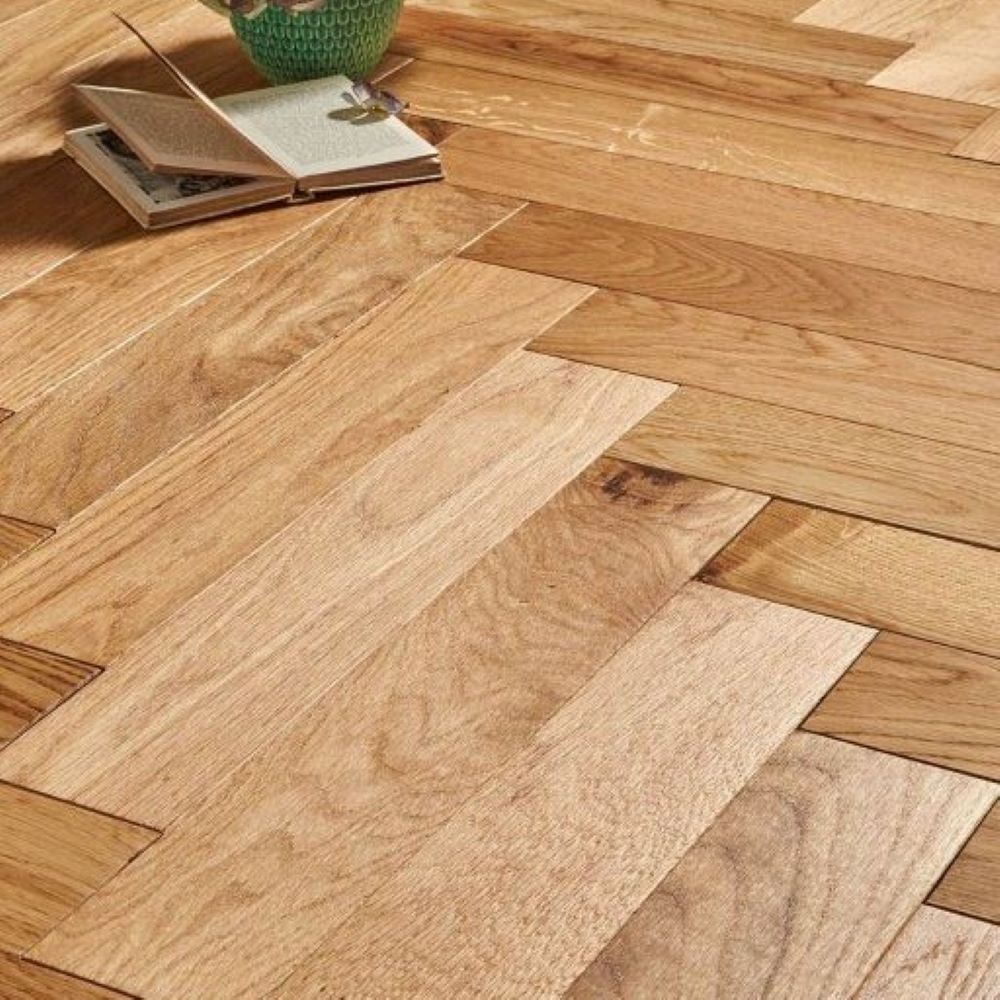 Developer Herringbone Natural Oak Wood Floor 14 x 100 x 400 (mm)