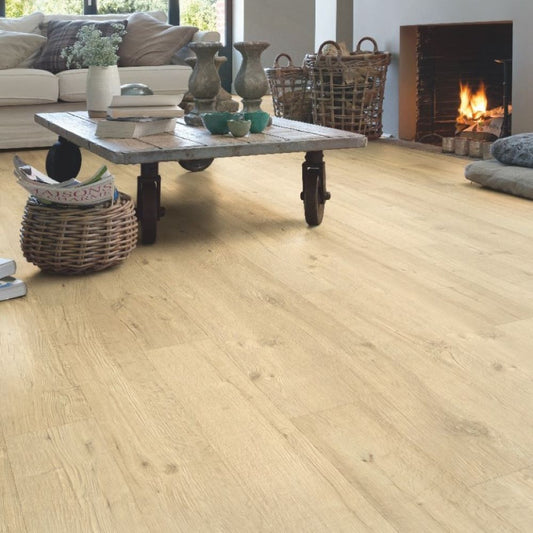 Quickstep Impressive Ultra Sandblasted Oak Natural Laminate Floor