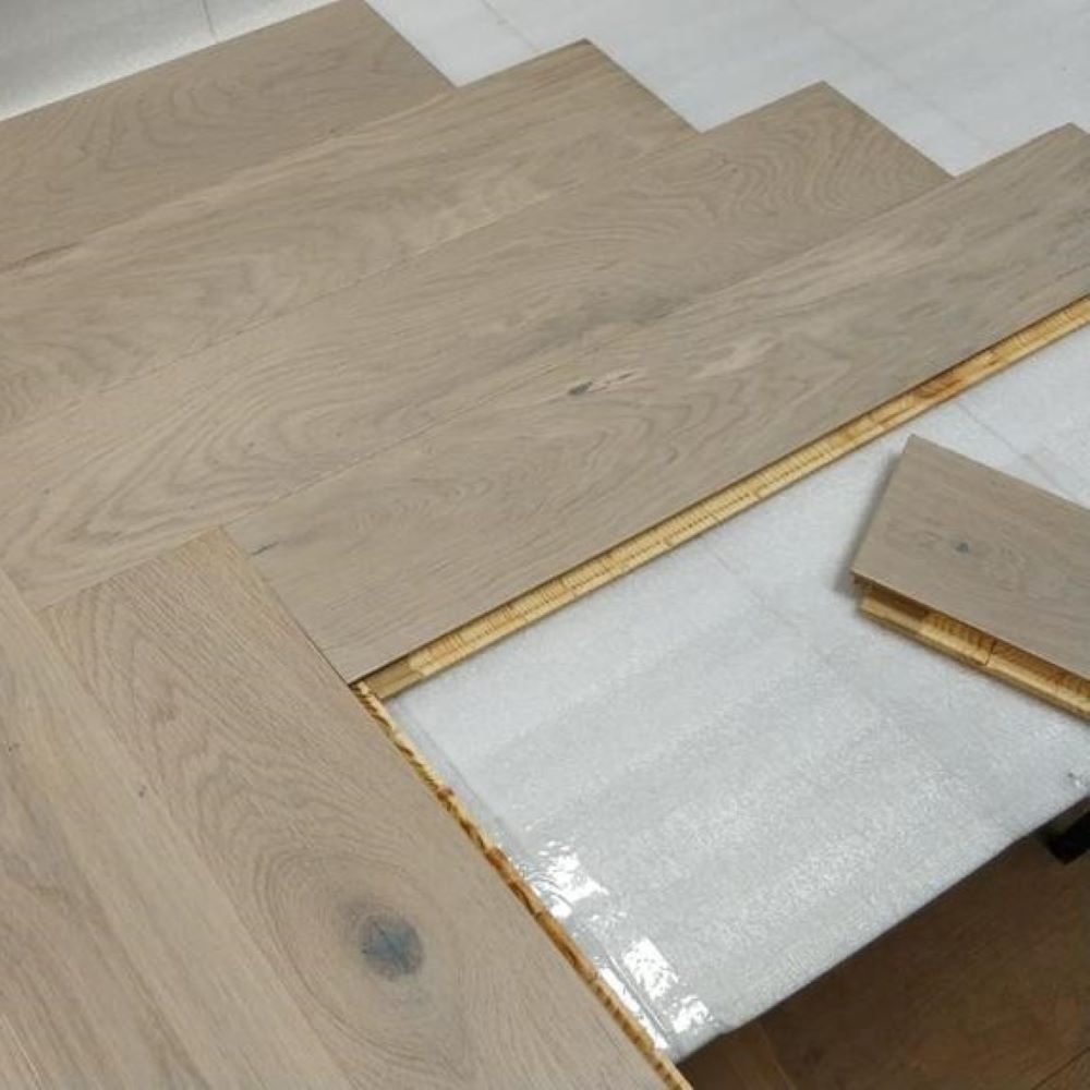 Bayswater Herringbone White Oak Wood Flooring 14 x 110 x 660 (mm)