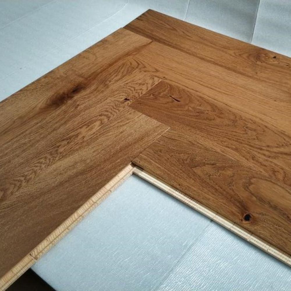 Bayswater Herringbone Smoked Oak Wood Flooring 14 x 110 x 660 (mm)