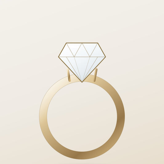 Aurora Solitaire Ring, close view of the claw setting and stone