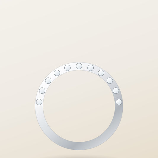 Petra Eternity Ring, close view of the channel setting