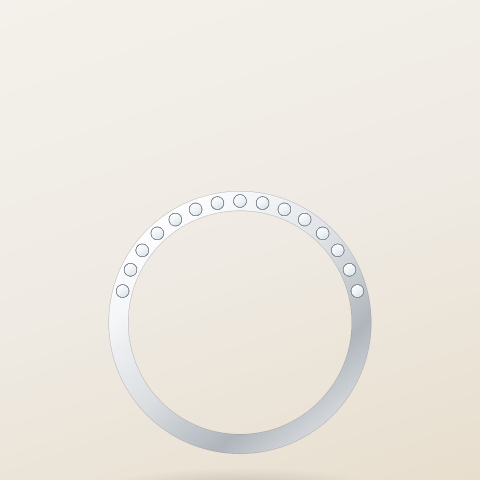 Mira Pavé Band, close view of the bead setting