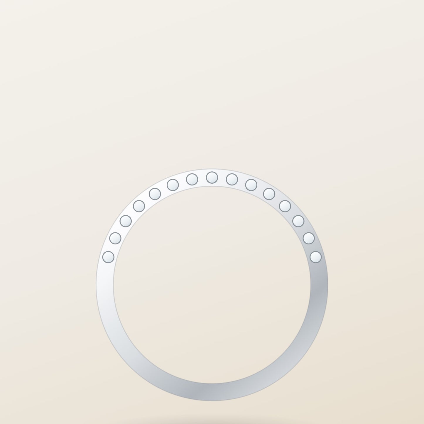 Mira Pavé Band, close view of the bead setting