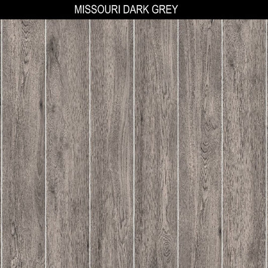 Missouri Dark Grey Wood Effect Porcelain Wall & Floor Tile 20 x 120 (cm)