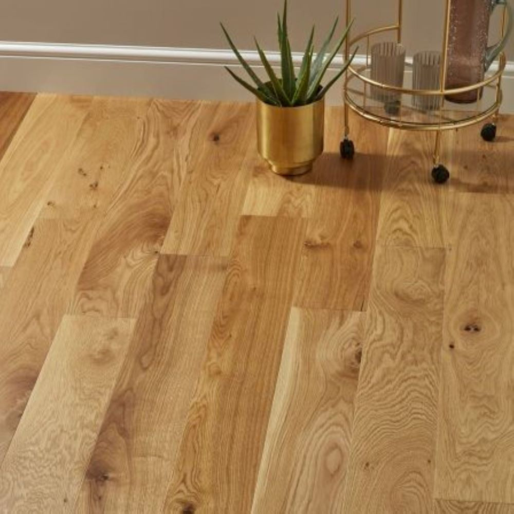 Cobham Lacquered Oak Wood Floor (5G Click) 14 x 155 (mm)