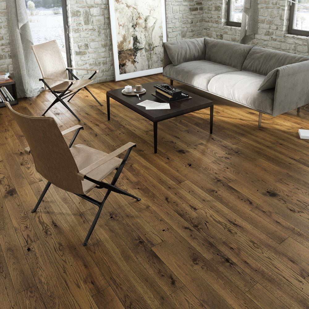 Ascot Smoked Oak Wood Flooring (5G Click) 14 x 130 (mm)