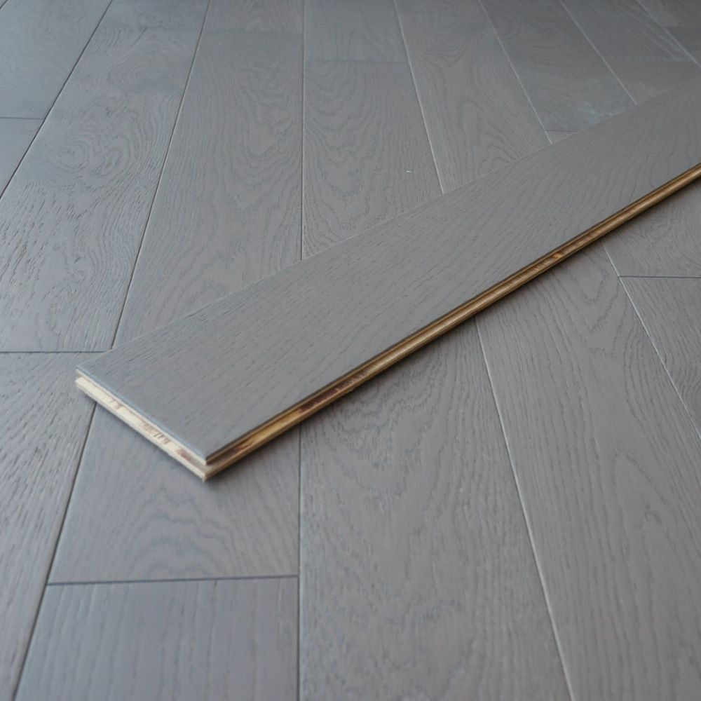 Ascot Dark Grey Oak Wood Flooring Oak 14 x 125 (mm)