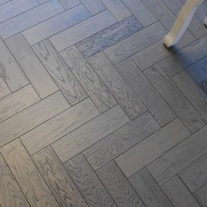 Oxford Herringbone Dark Grey Oak Wood Flooring 18 x 80 x 300 (mm)