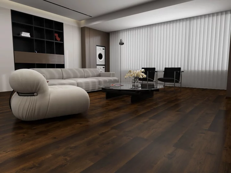 Premium wood flooring in a living room