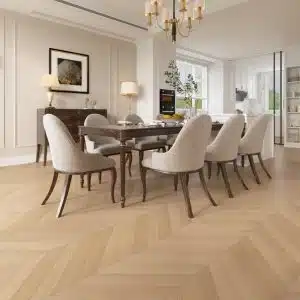 Knightsbridge Chevron Raw Oak Wood Flooring 14 x 90 x 510 (mm)
