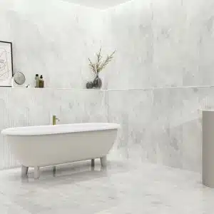 Alexandria White Polished Porcelain Floor Tile 600 x 1200 (mm)