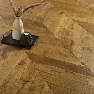 Knightsbridge Chevron Smoked Oak Wood Flooring 14 x 90 x 510 (mm)