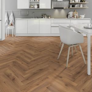 12mm York Oak Laminate Herringbone Flooring – image 3