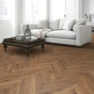 12mm York Oak Laminate Herringbone Flooring