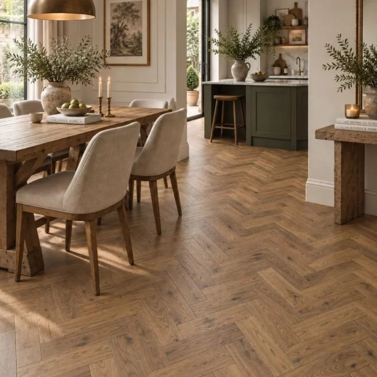 Oxford Herringbone Cognac Oak Wood Flooring 18 x 80 x 300 (mm)